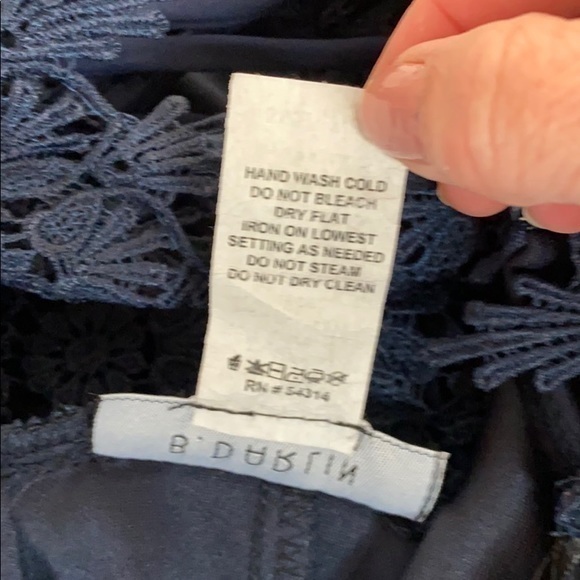 B. Darlin Navy Dress with Lace Size ⅞ - Picture 5 of 7